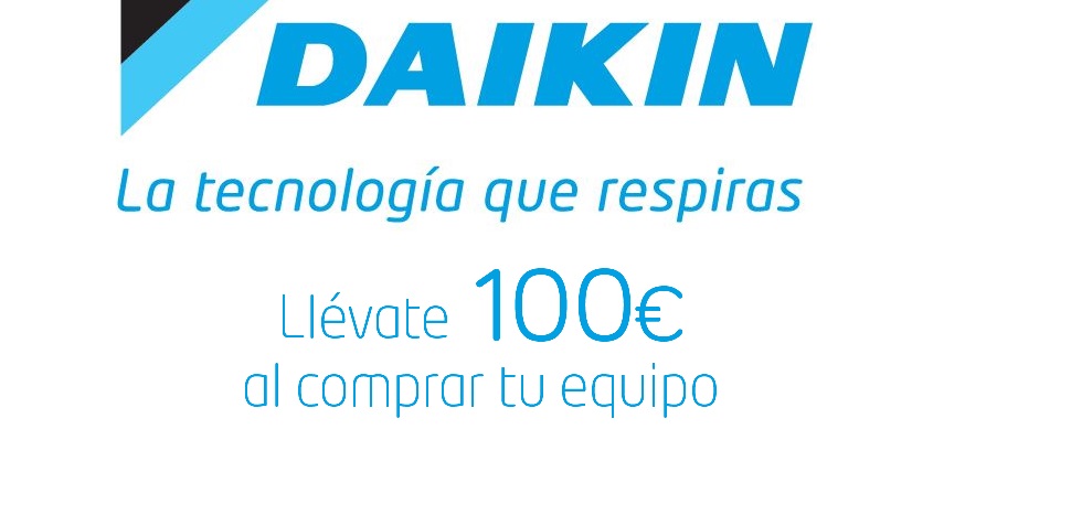 Emporta't 100 € al comprar el teu equip Daikin
