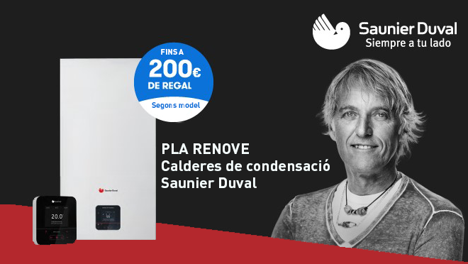 Fins a 200€ per als teus clients al instal·lar una nova caldera Saunier Duval