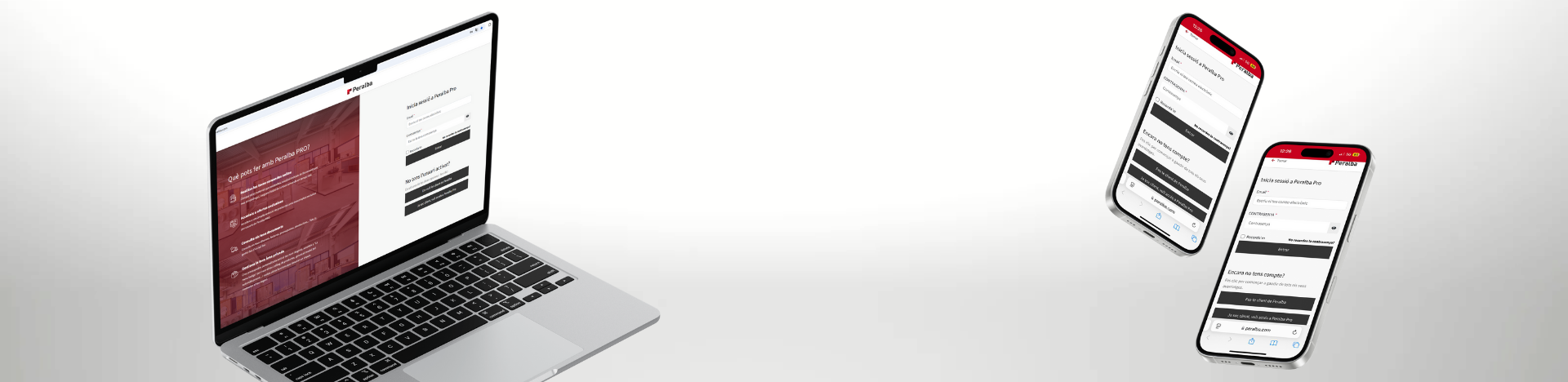 Mock-ups de la herramienta de software Peralba Pro